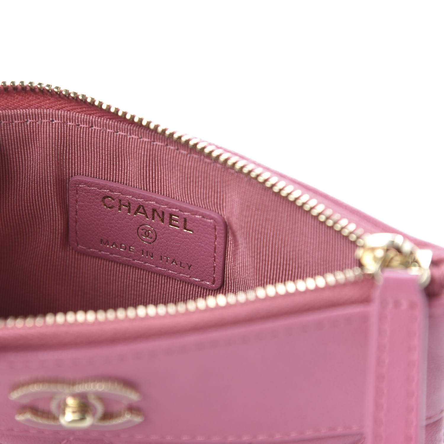 Chanel Sheepskin Quilted Small Vintage Mademoiselle Cosmetic Case Dark Pink 8 of 10