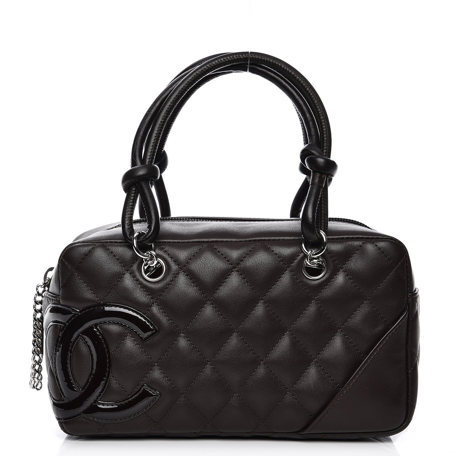Chanel Calfskin Quilted Small Cambon Bowler Dark Brown 1 of 7