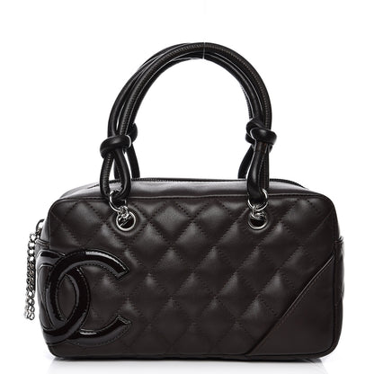 Chanel Calfskin Quilted Small Cambon Bowler Dark Brown 1 of 7
