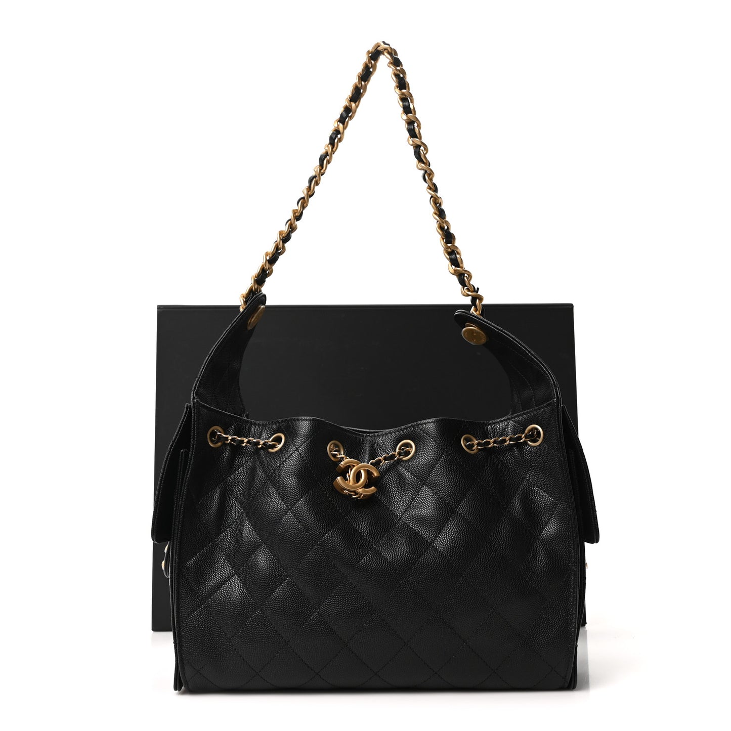 Caviar Quilted Small Chanel 25 Handbag Black