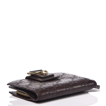 Gucci Guccissima D Ring Compact Wallet Brown 4 of 7