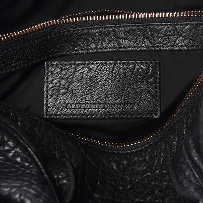 Alexander Wang Pebbled Lambskin Rocco Black Rose Gold Hardware 6 of 10