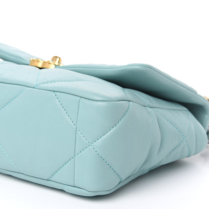 Chanel Lambskin Quilted Medium Chanel 19 Flap Light Blue 9 of 9