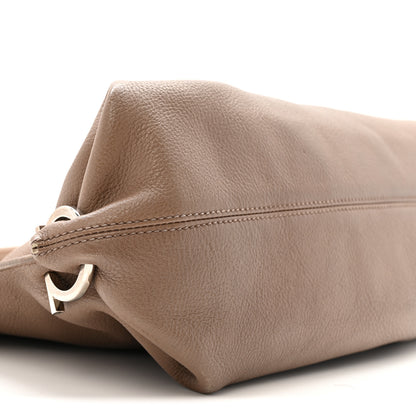 Salvatore Ferragamo Calfskin Fanisa Gancini Large Hobo Beige 9 of 15