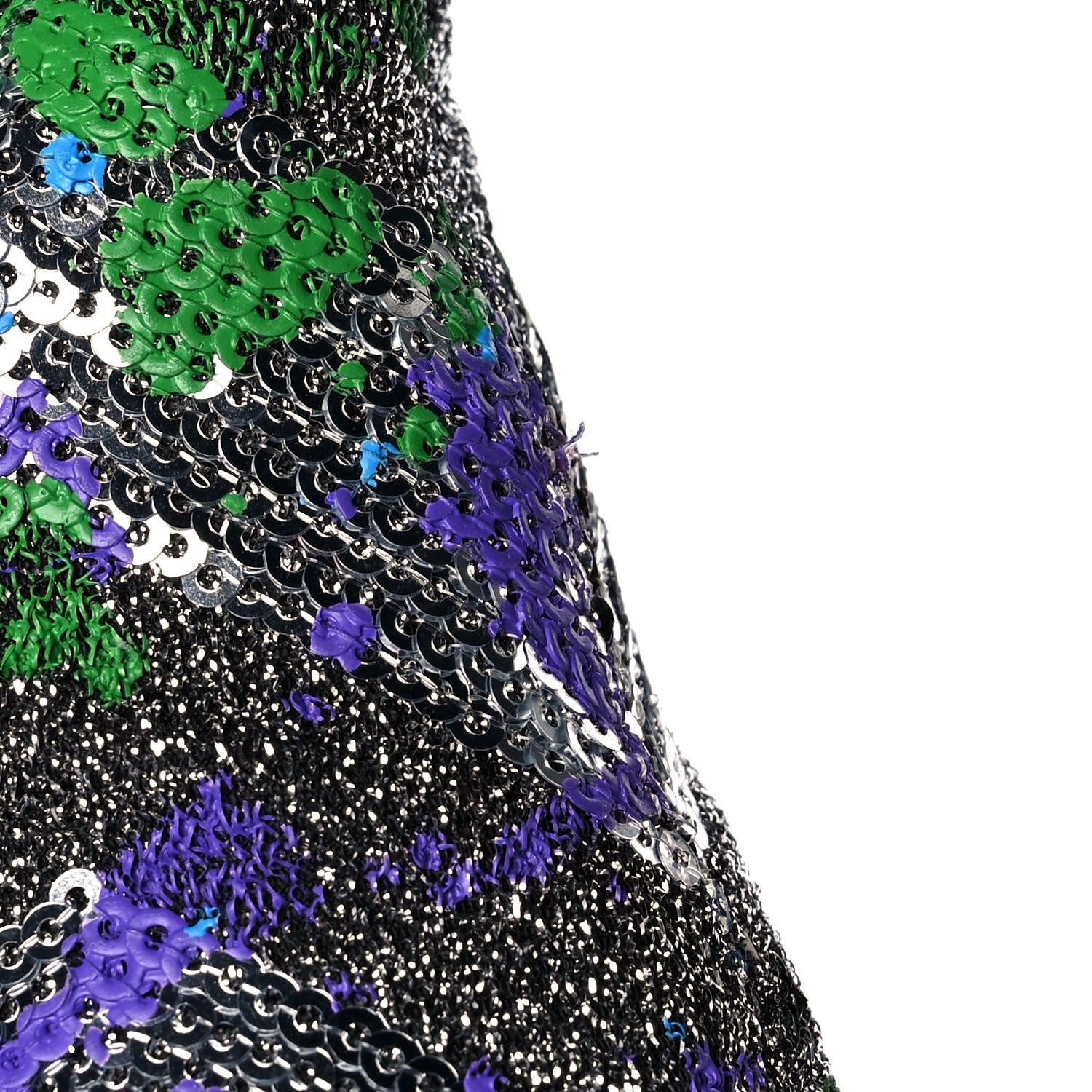 Christian Louboutin Paillette Splash So Kate Booty 85 Ankle Boots 37.5 Silver Multicolor 10 of 11