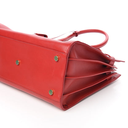 Saint Laurent Calfskin Small Sac De Jour Lipstick Red 8 of 10