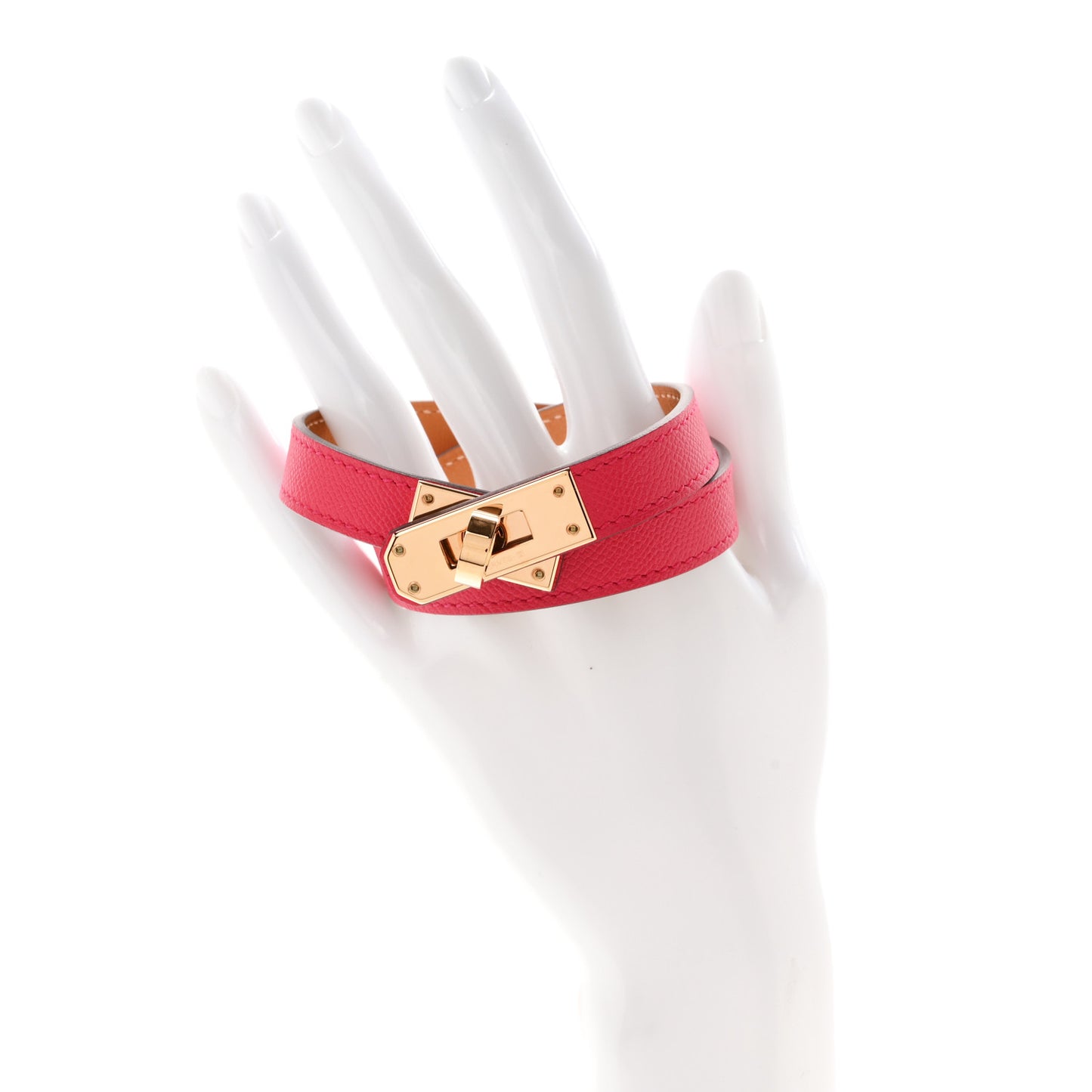 Epsom Kelly Double Tour Bracelet T4 Rose Extreme