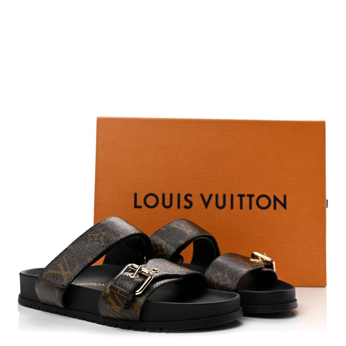 Louis Vuitton Monogram Bom Dia Mule Sandals 35.5 Black 11 of 11