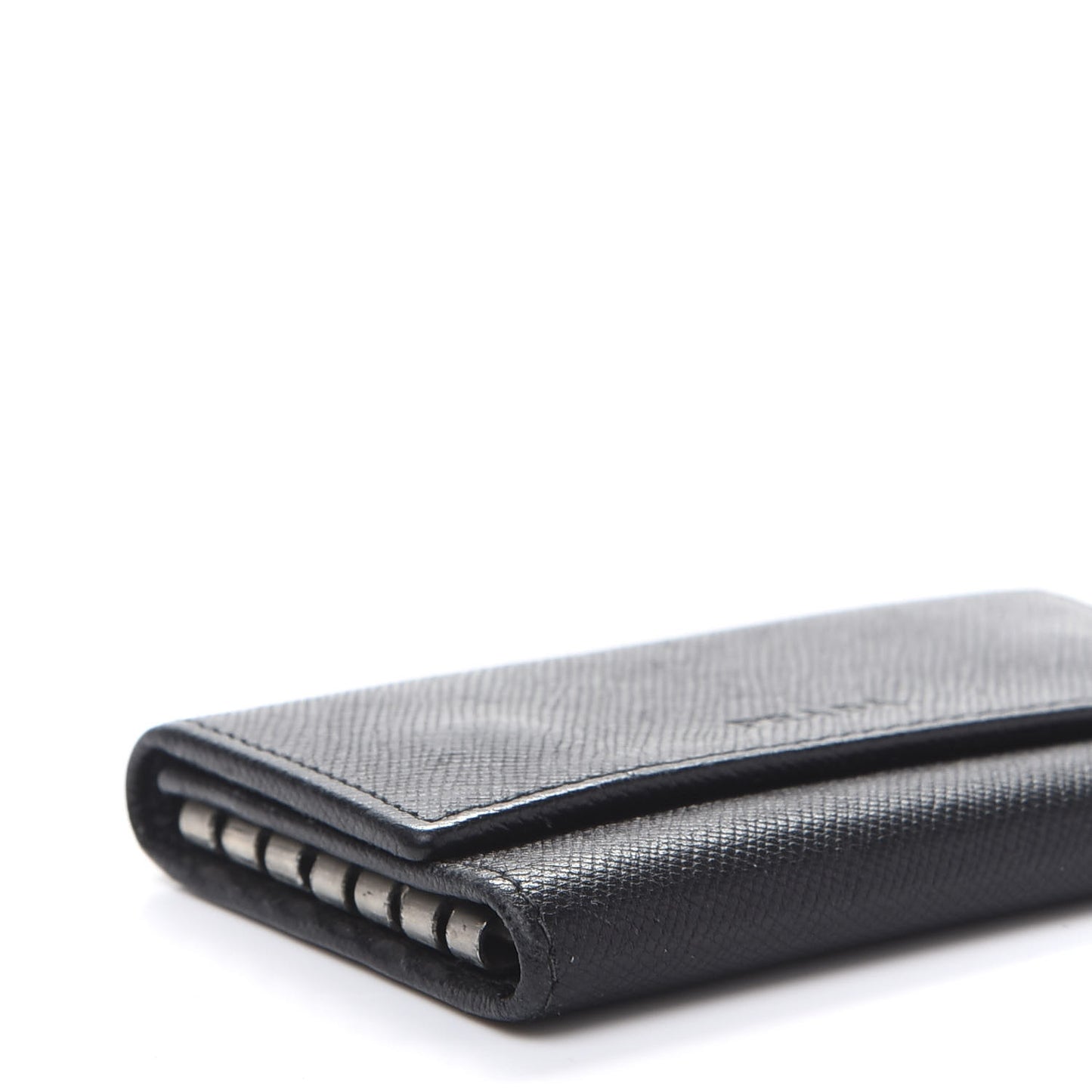 Saffiano 6 Key Holder Black