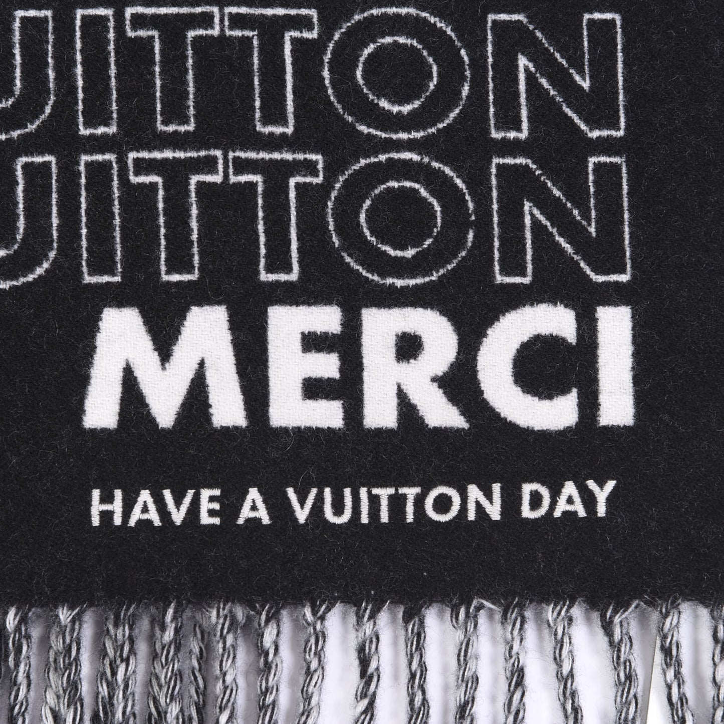 Wool Cashmere Scarf Black