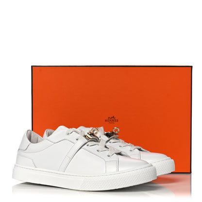 Hermes Calfskin Day Sneakers 38 White 8 of 8