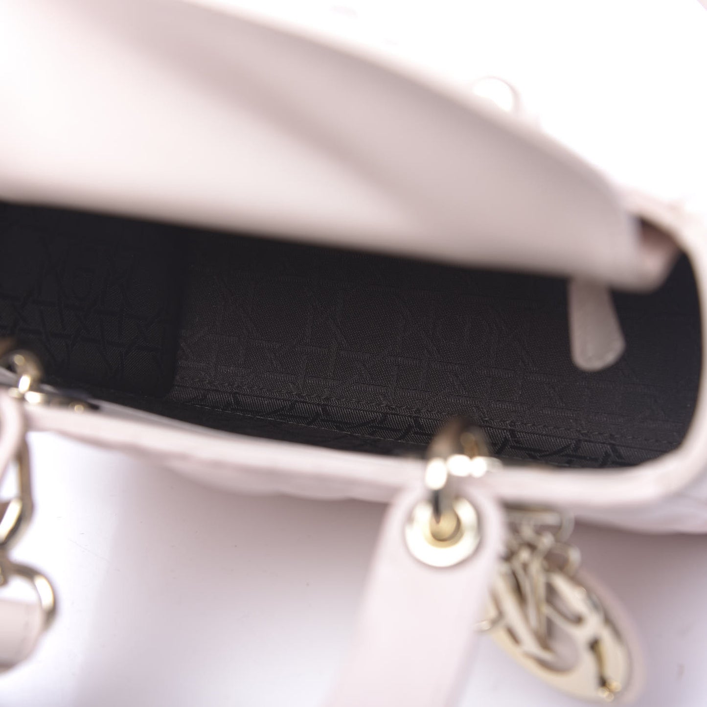 Lambskin Cannage Small Lucky Badges My Lady Dior Pink
