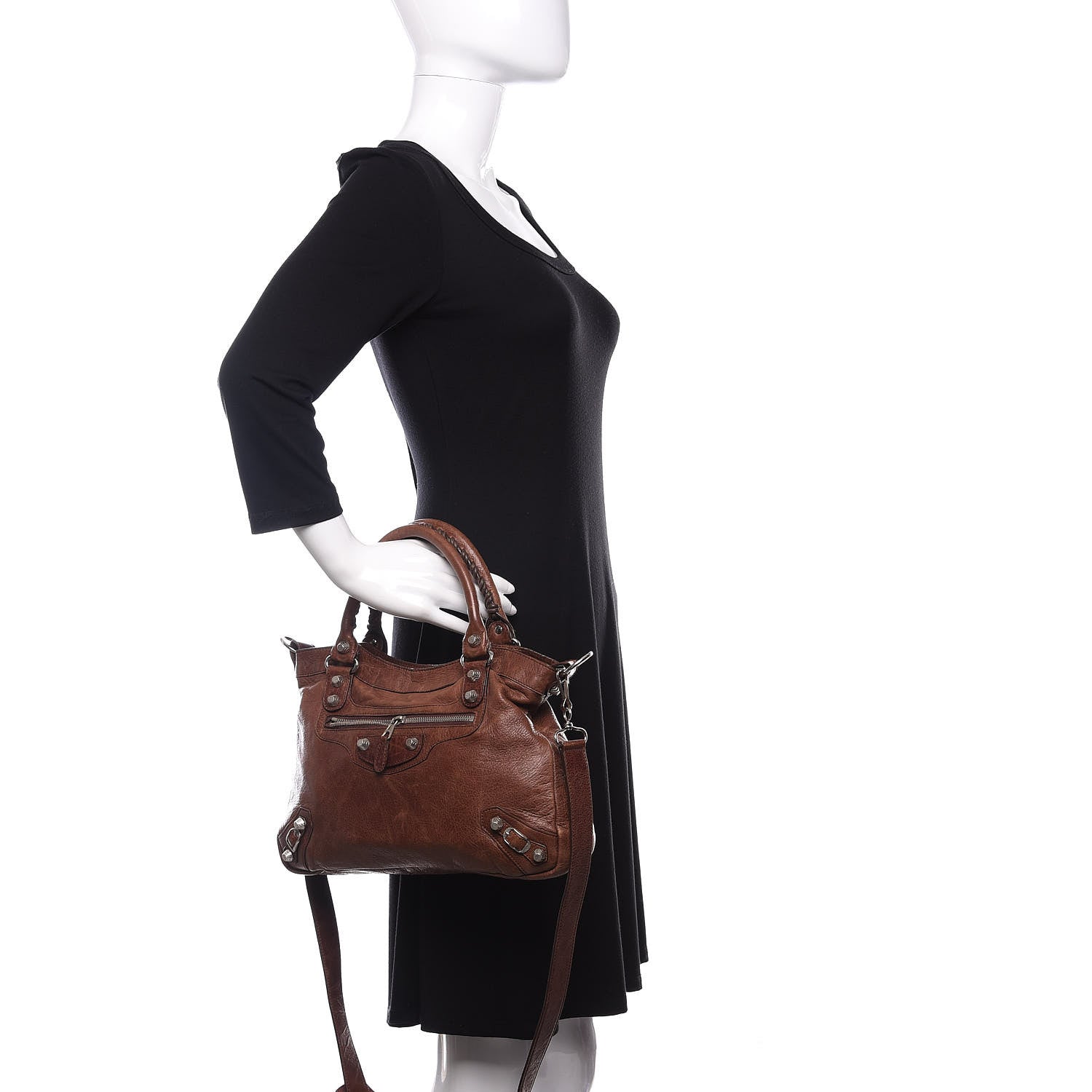 Balenciaga Agneau Giant 12 Silver Hardware Town Castagna 2 of 18