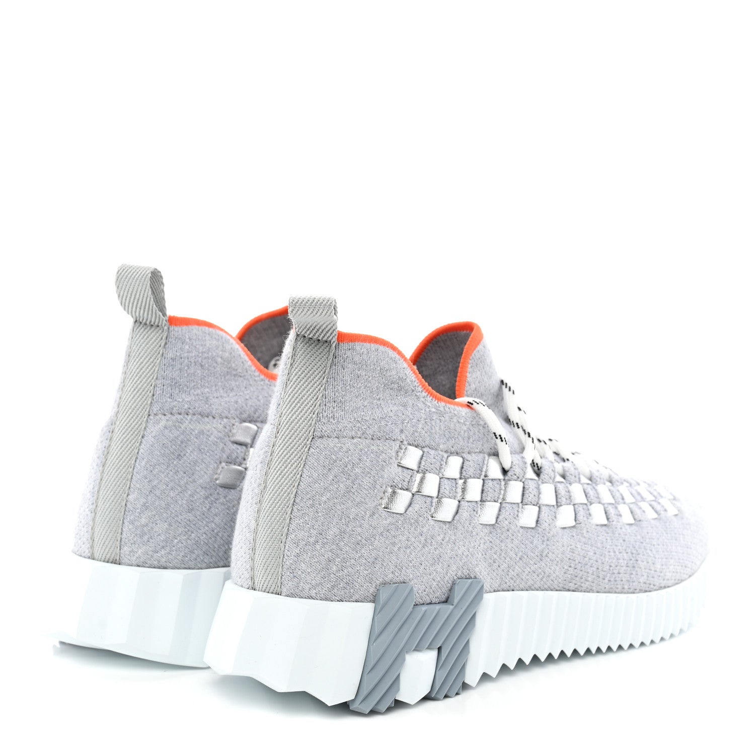 Hermes Knit Womens Flex Bolduc Sneakers 37.5 Gris Silex 4 of 10