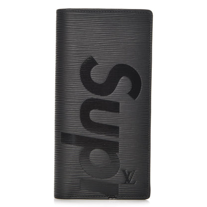 Louis Vuitton X SUPREME Epi Brazza Wallet Black 1 of 8