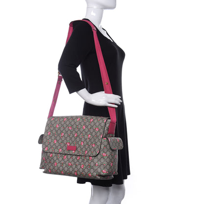 Gucci GG Plus Monogram Rose Bud Messenger Diaper Bag Pink 2 of 10