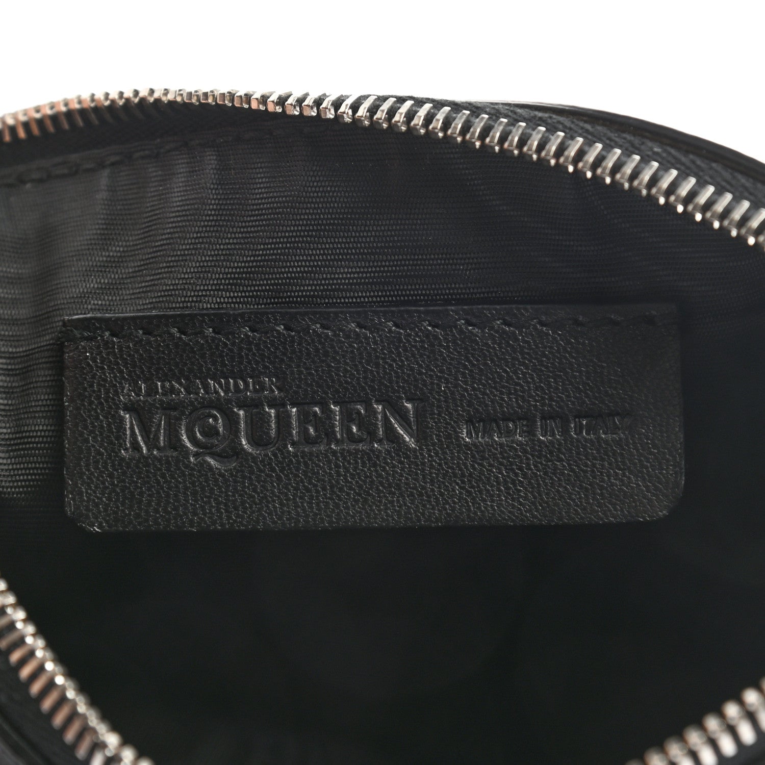 Alexander McQueen Calfskin Studded Skull Small Zipped Pouch Black 6 of 9