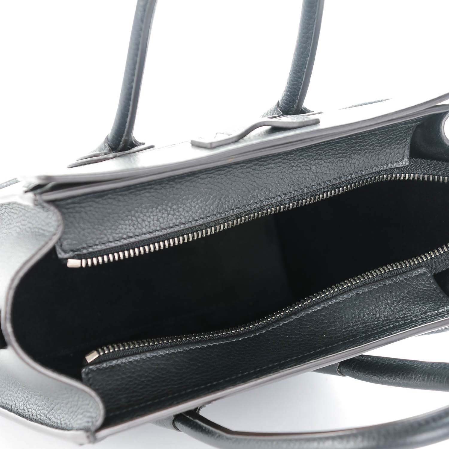 Celine Drummed Calfskin Nano Luggage Black 5 of 8