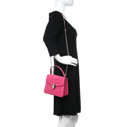Bulgari Calfskin Serpenti Forever Top Handle Pink 2 of 9