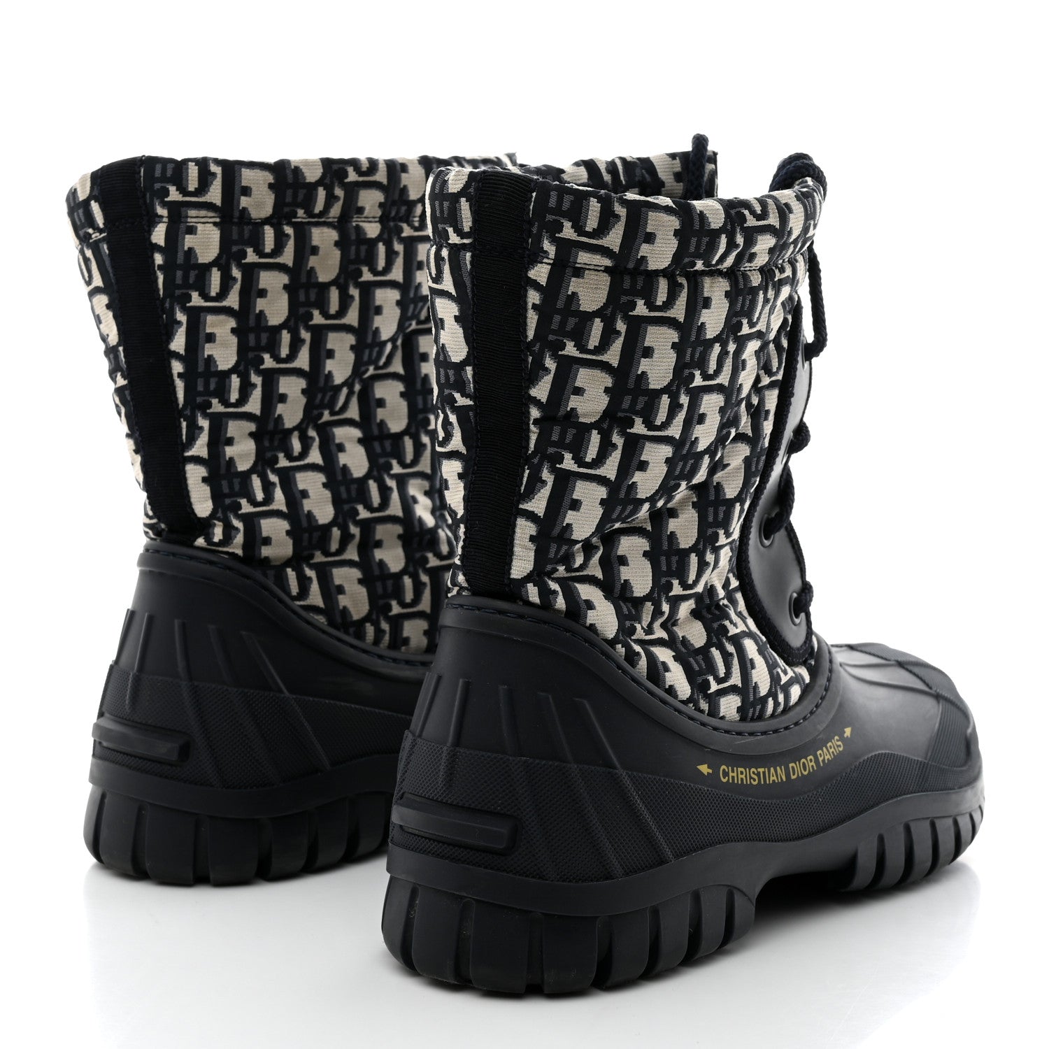 Christian Dior Oblique Nylon D-Venture Boots 38.5 Deep Blue 4 of 8