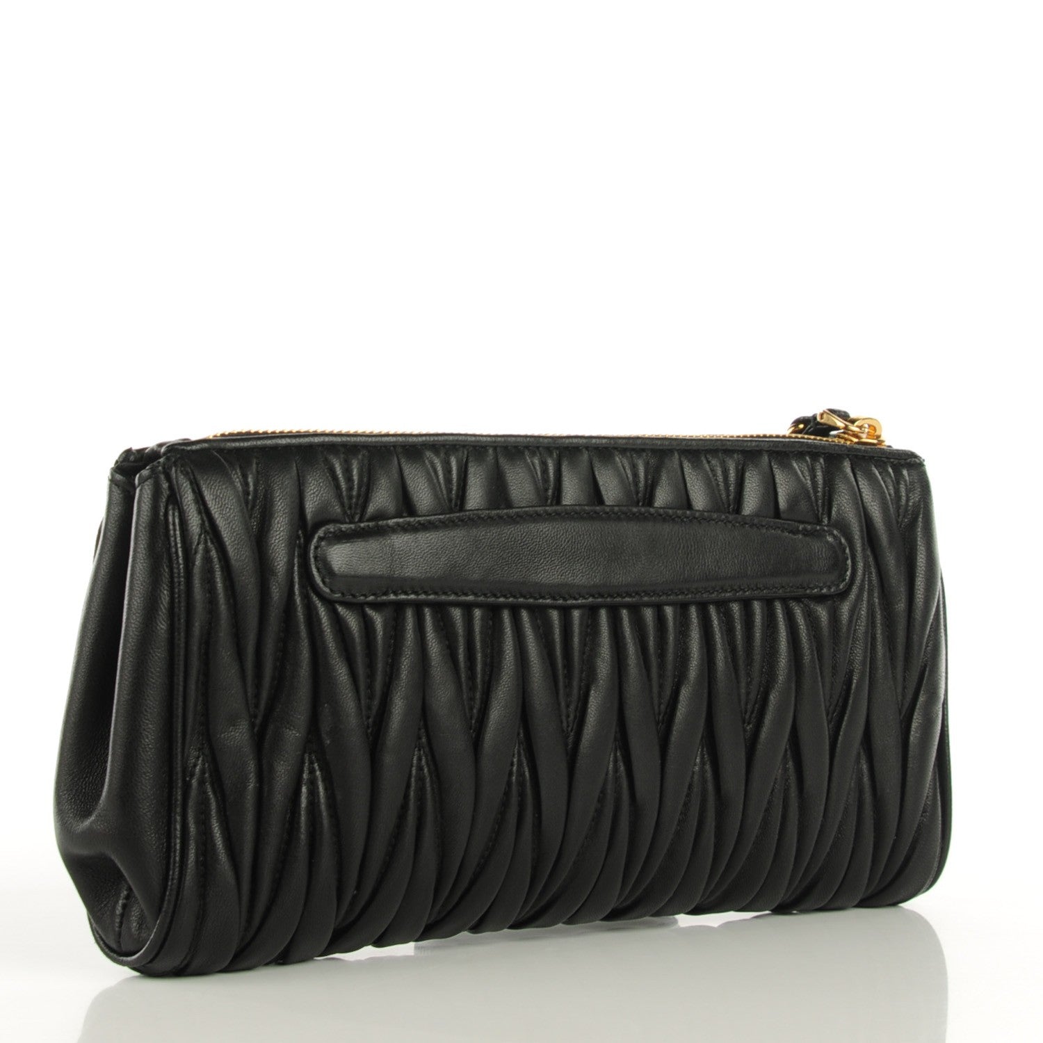 Miu Miu Nappa Matelasse Clutch Black 3 of 7