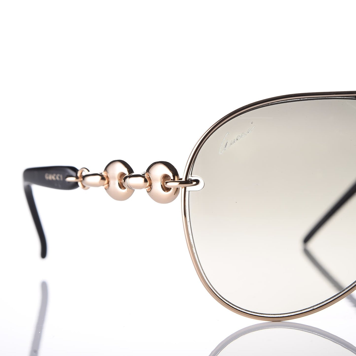 Marina Chain Aviator Sunglasses GG 4225/S Gold Black