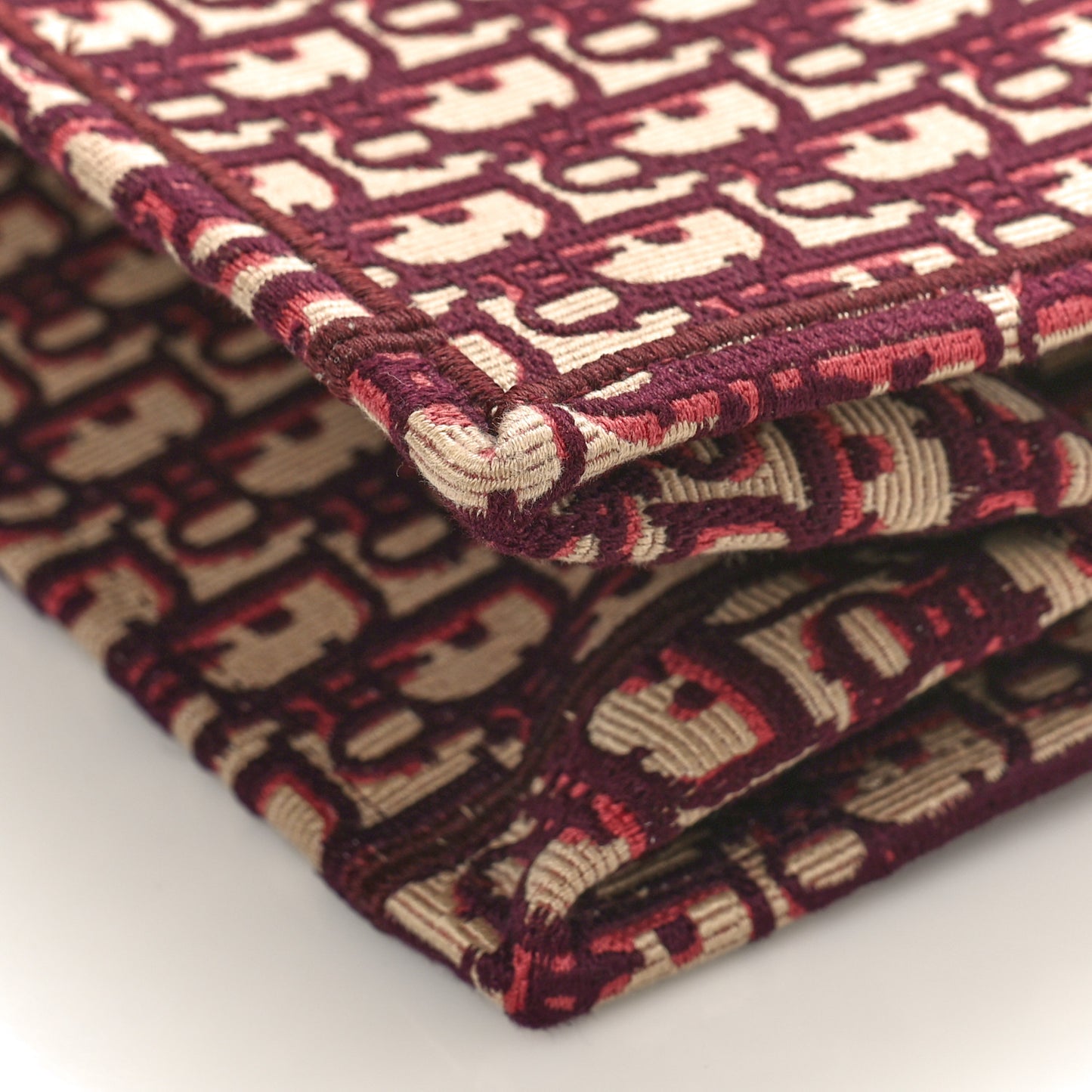 Oblique Large Book Tote Burgundy Multicolor
