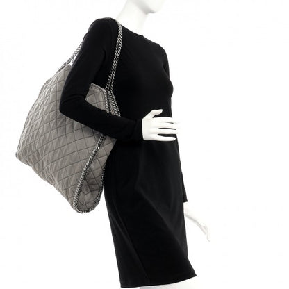 Stella McCartney Shaggy Deer Quilted Big Falabella Tote Grey 2 of 10