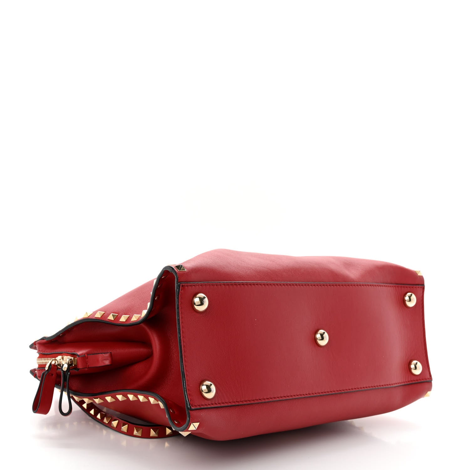 Valentino Garavani Vitello Rockstud Dome Shopper Rosso Valentino 4 of 10
