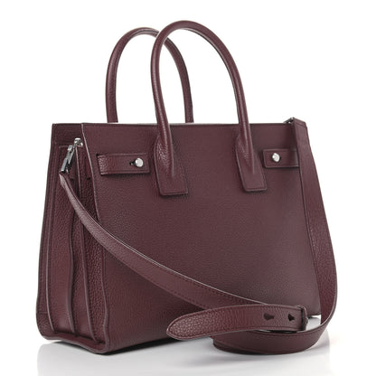 Saint Laurent Grained Calfskin Baby Sac De Jour Souple Rouge Legion 3 of 9
