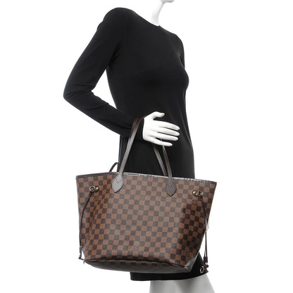 Louis Vuitton Damier Ebene Neo Neverfull MM Rose Ballerine 2 of 11