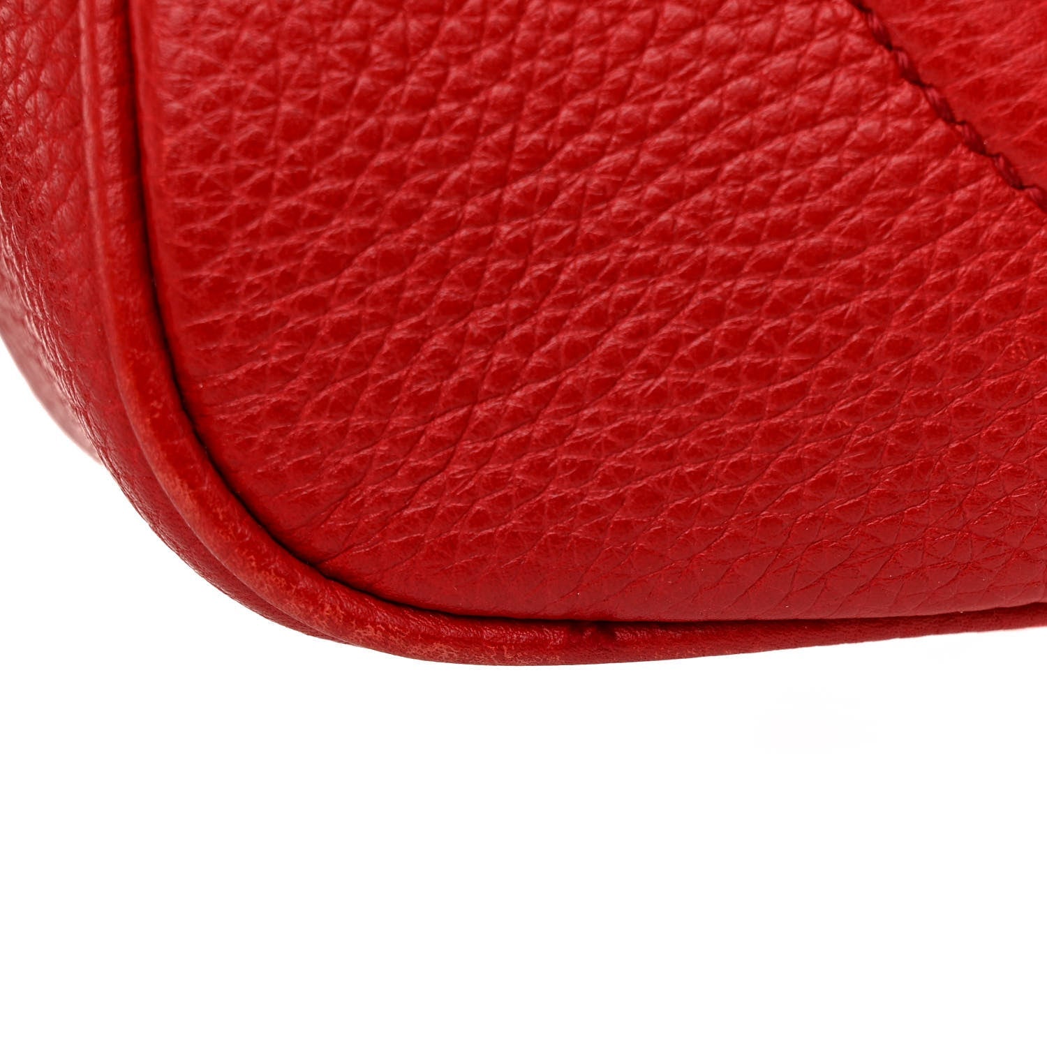 Gucci Pebbled Calfskin Small Soho Disco Bag Tabasco Red 15 of 19