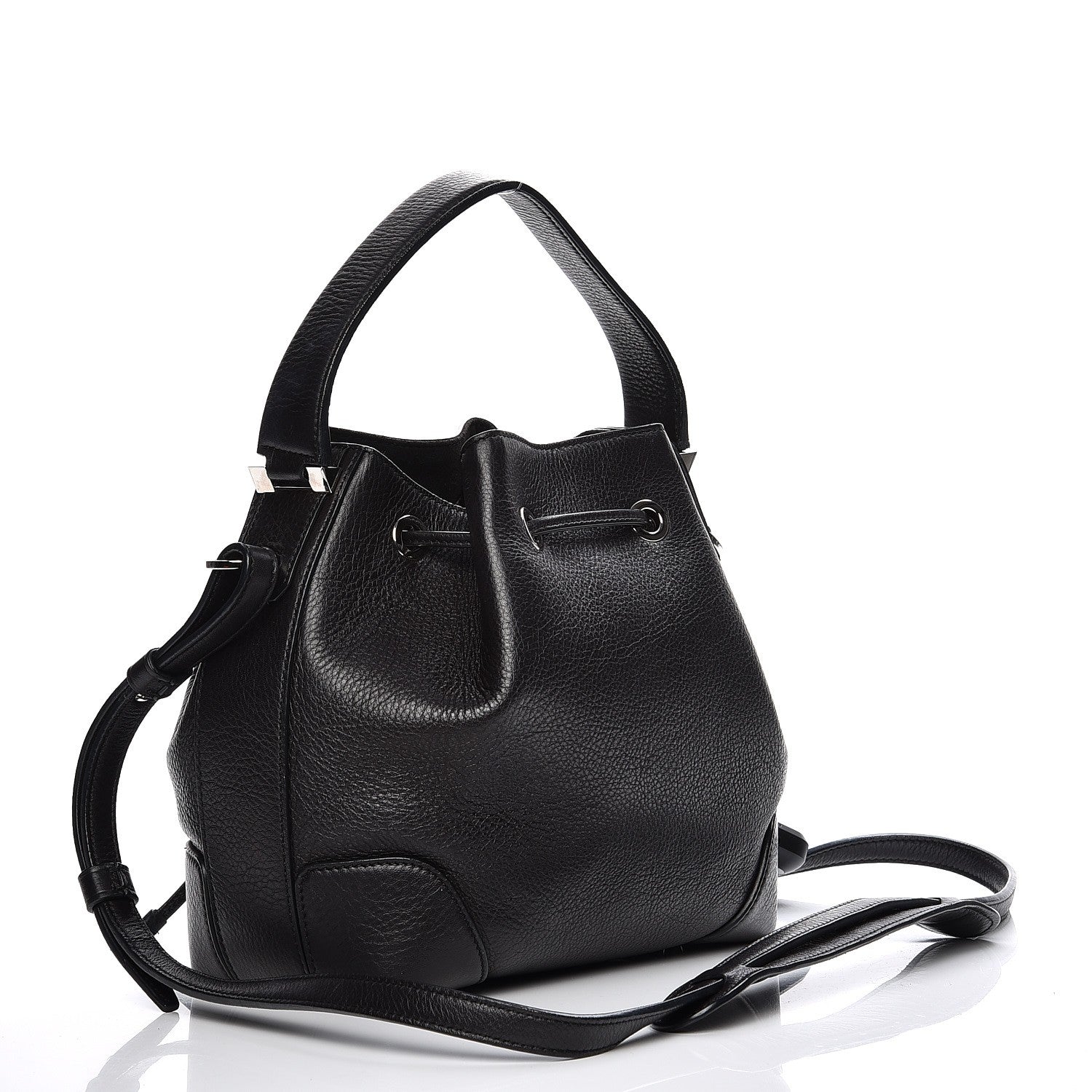 Givenchy Calfskin Small Lucrezia Drawstring Bucket Bag Black 4 of 15