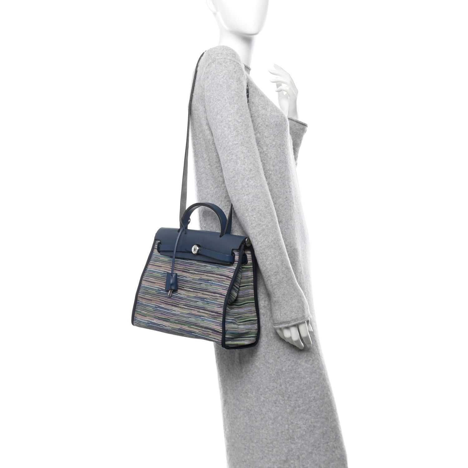Hermes Barenia Vibrato Herbag 30 PM Indigo 2 of 13