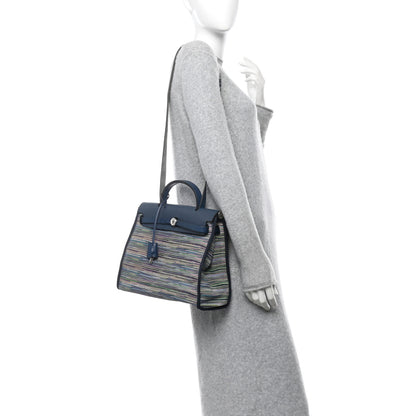 Hermes Barenia Vibrato Herbag 30 PM Indigo 2 of 13