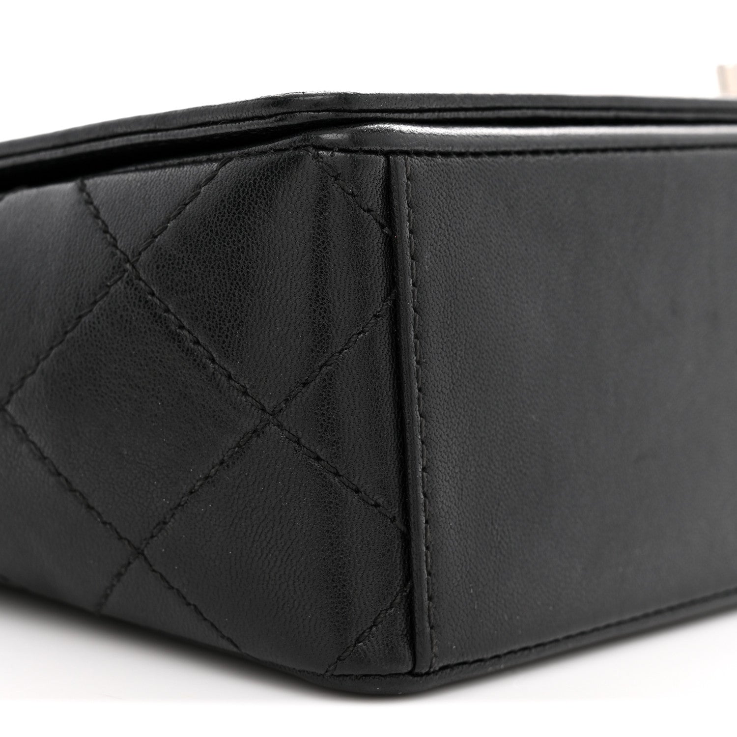 Chanel Sheepskin Quilted Vintage Mademoiselle Flap Black 9 of 13