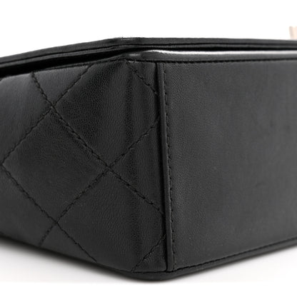 Chanel Sheepskin Quilted Vintage Mademoiselle Flap Black 9 of 13