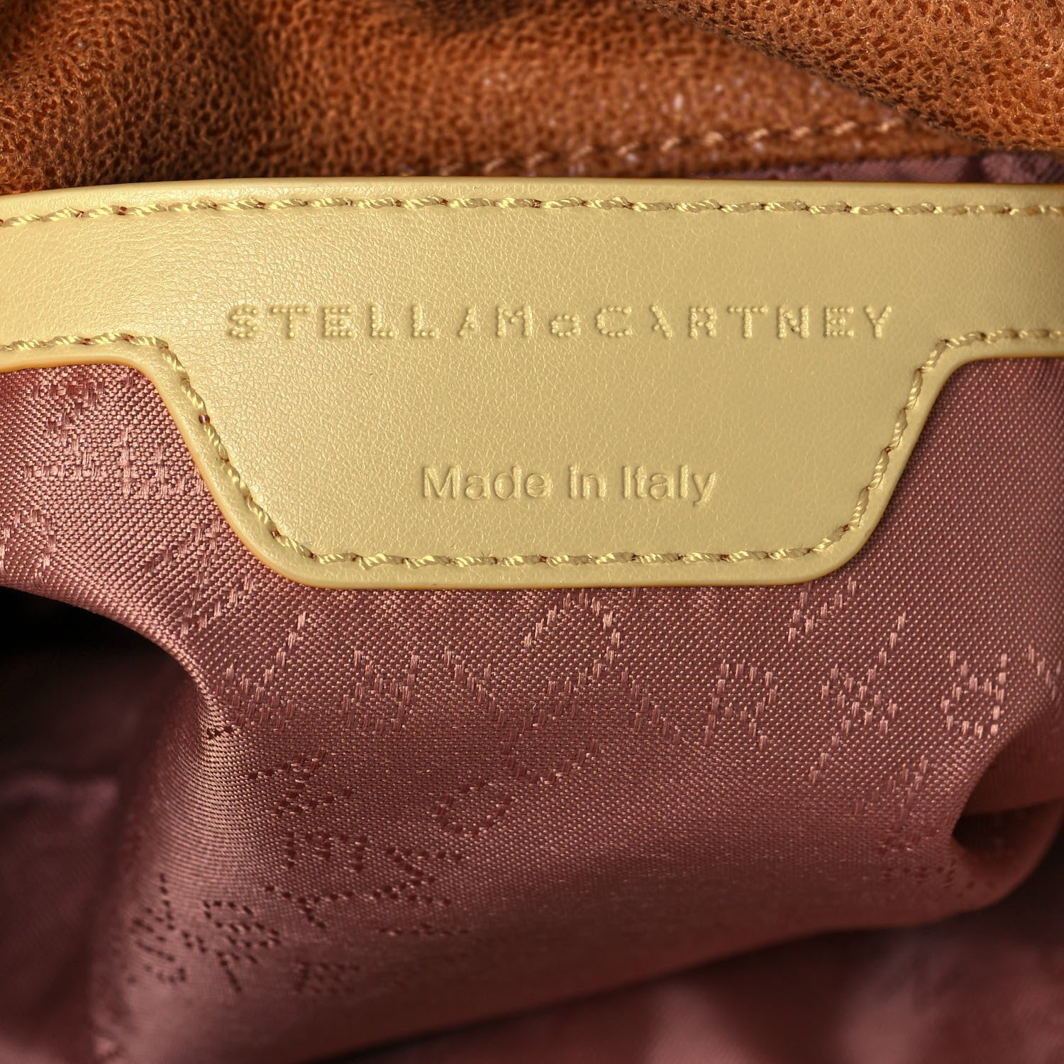 Stella McCartney X ED CURTIS Shaggy Deer Logo Embroidered Mini Falabella Fold Over Tote Brown 6 of 11