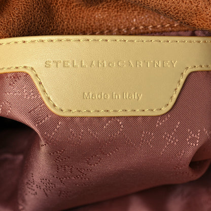 Stella McCartney X ED CURTIS Shaggy Deer Logo Embroidered Mini Falabella Fold Over Tote Brown 6 of 11