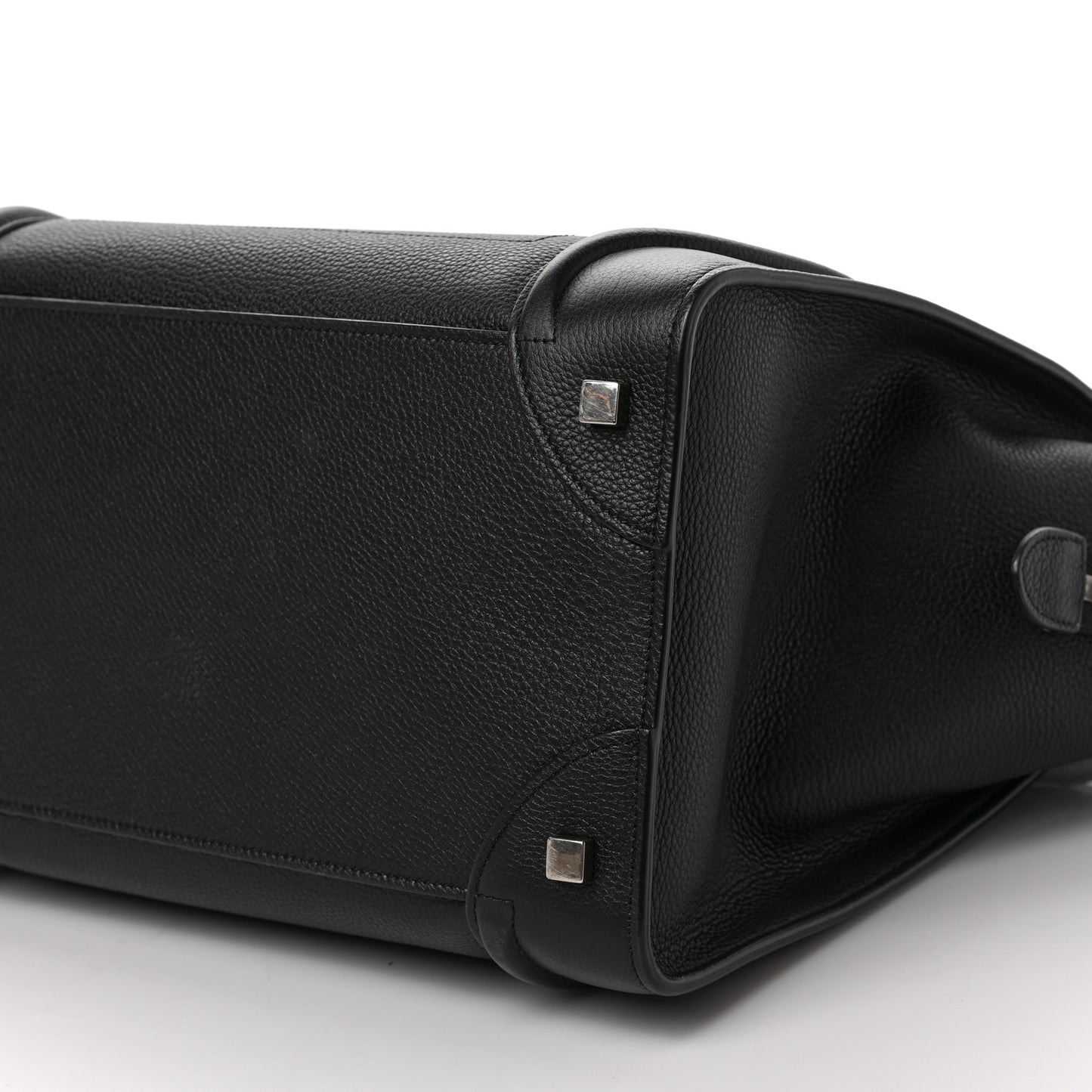 Drummed Calfskin Mini Luggage Black