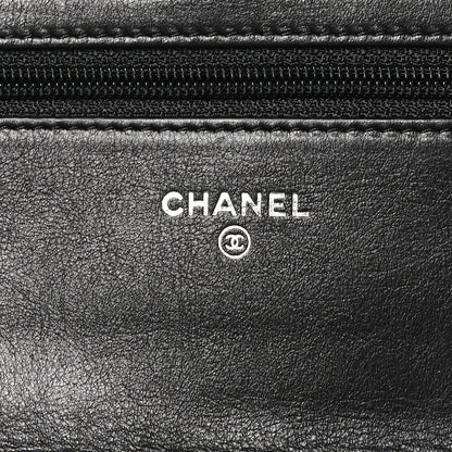 Chanel Lambskin Quilted Boy Wallet On Chain WOC So Black 6 of 10