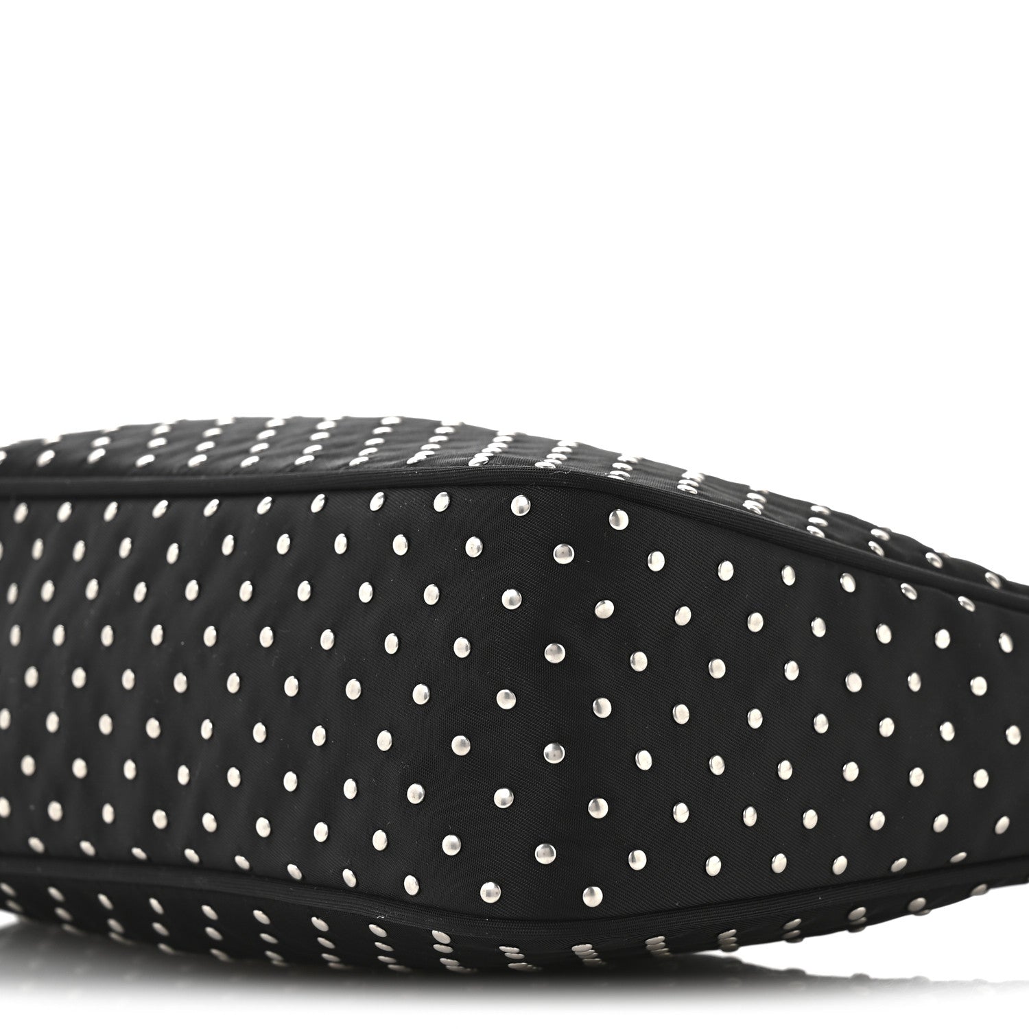 Prada Tessuto Nylon Studded Mini Re-Edition Bag Black 10 of 11