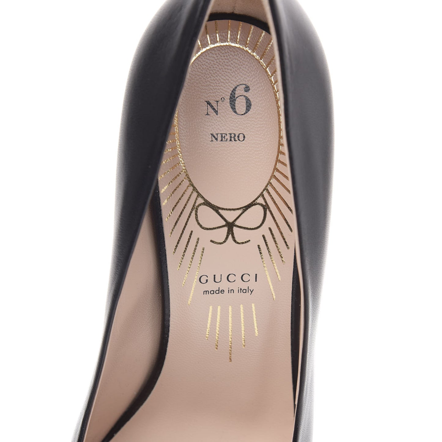 Nappa Bow High Heel Pumps 35 Black