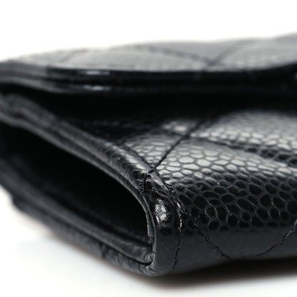Chanel Caviar Quilted Flap Card Holder Black 10 of 11