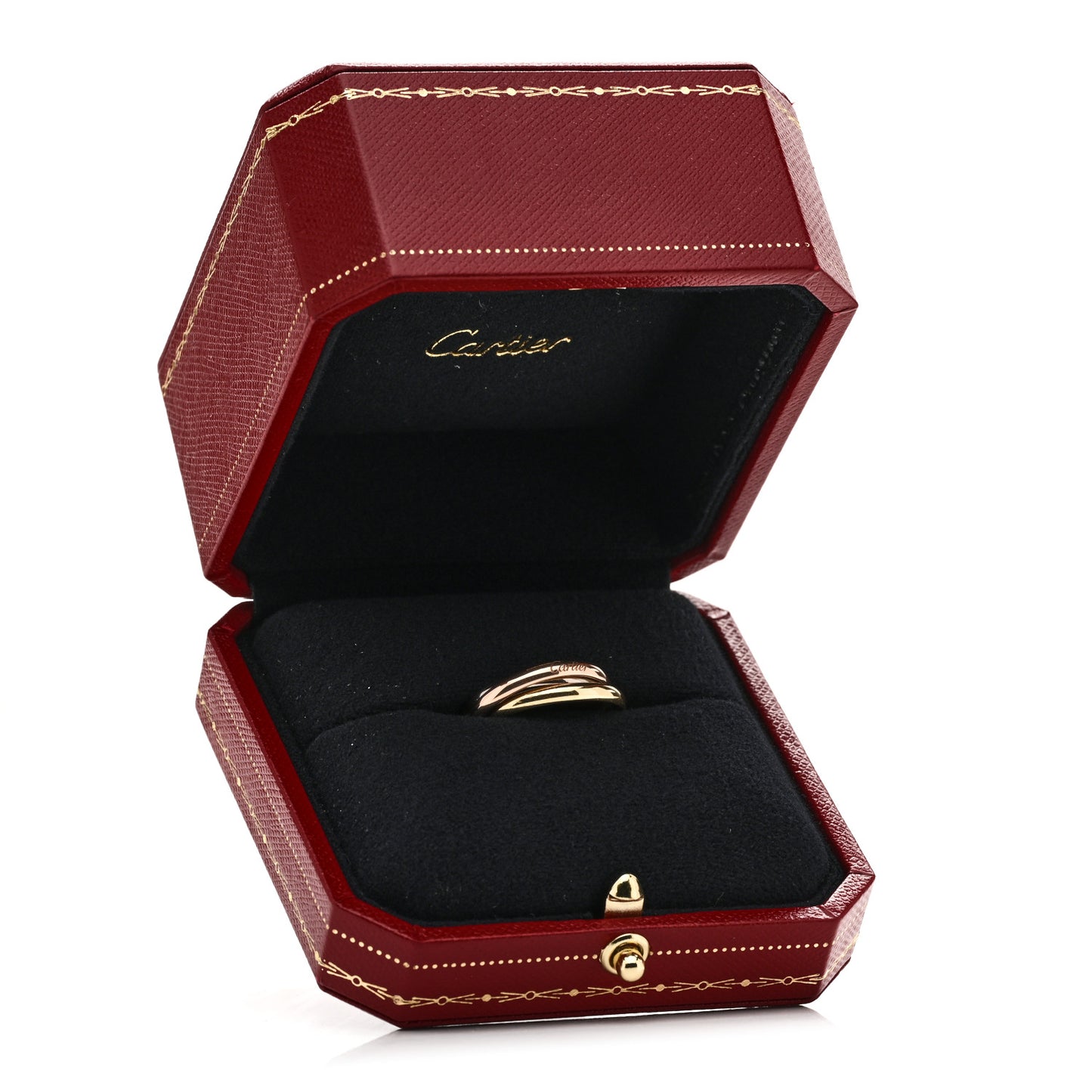 18K Pink Yellow White Gold Small Trinity Ring 55 7.25