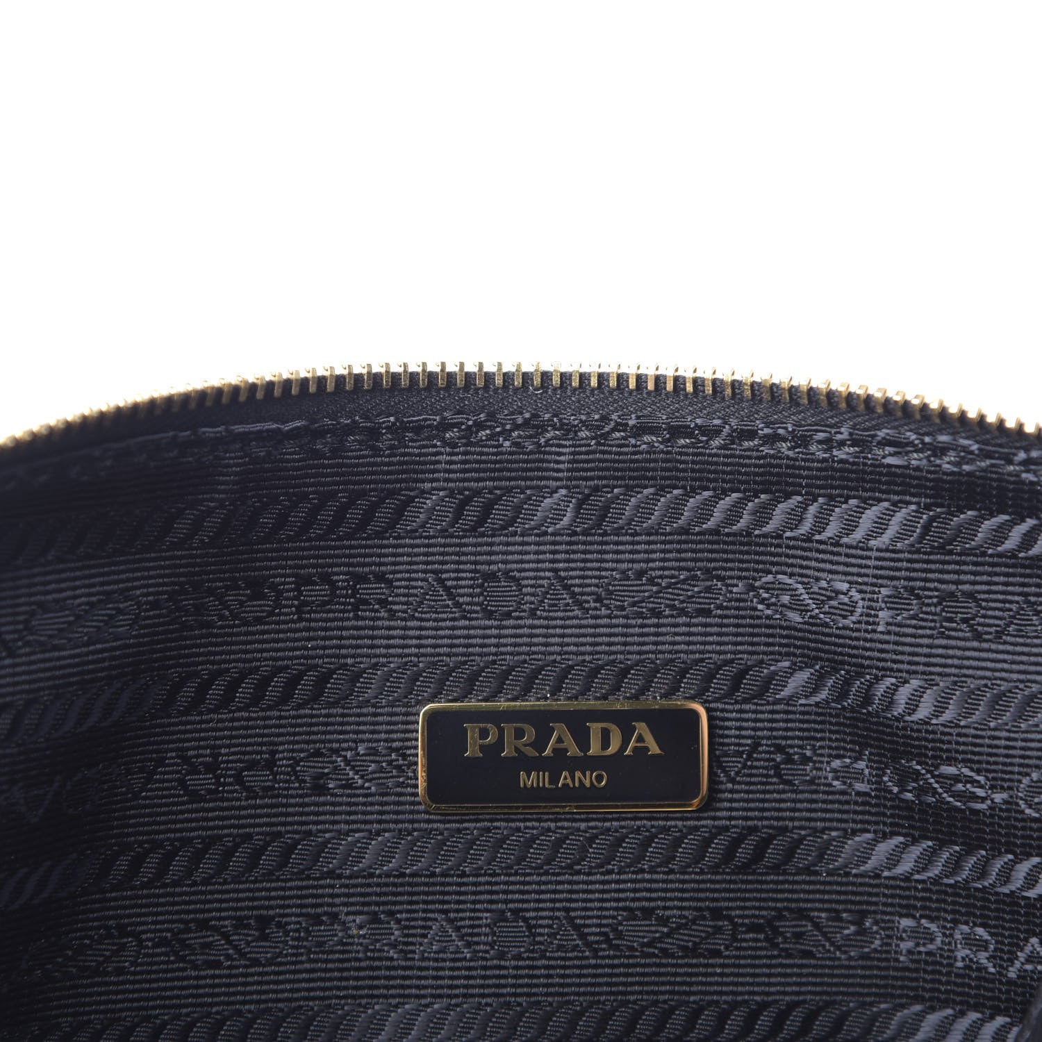 Prada Vitello Daino Cosmetic Pouch Black 6 of 8
