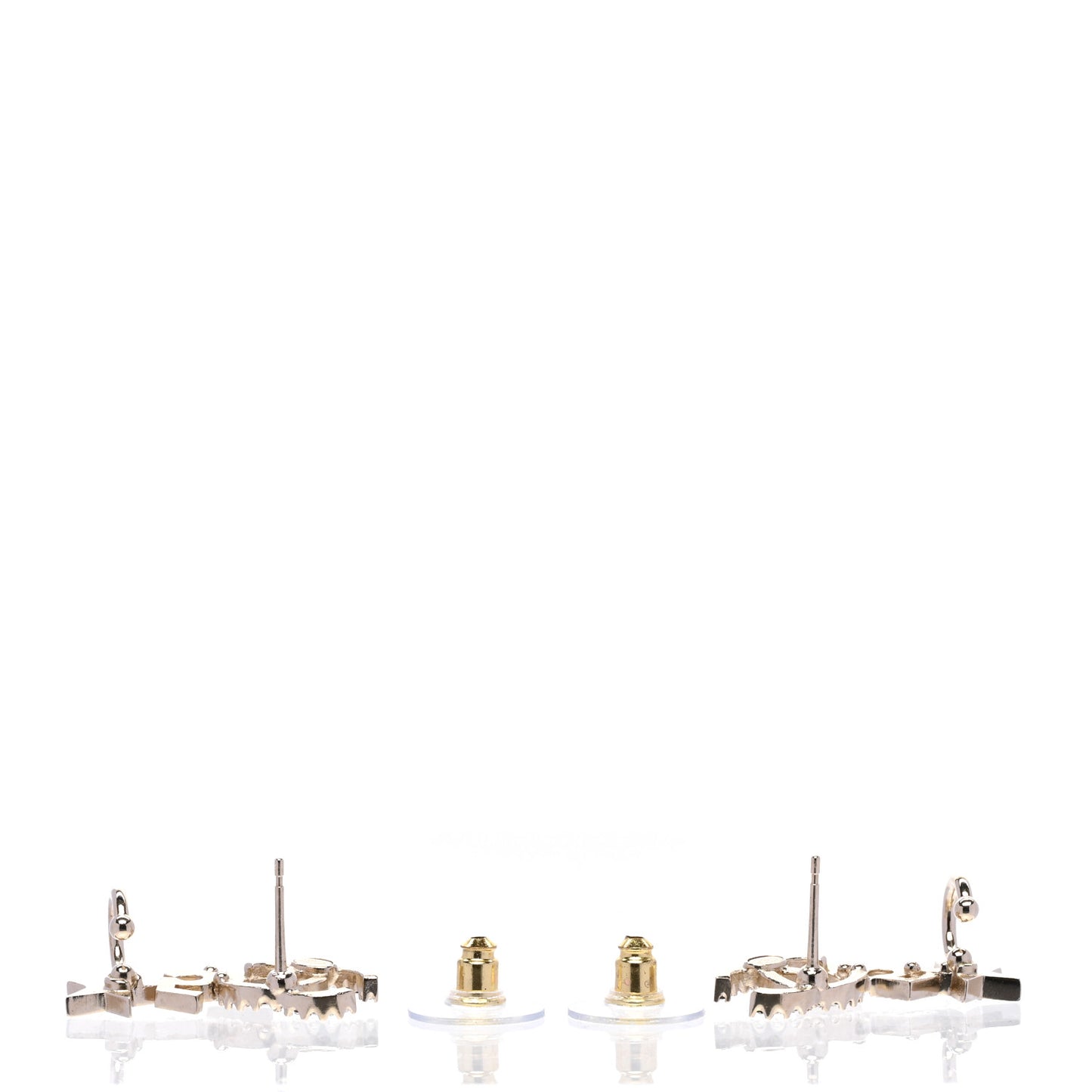 Crystal Star 5 CC Earrings Gold