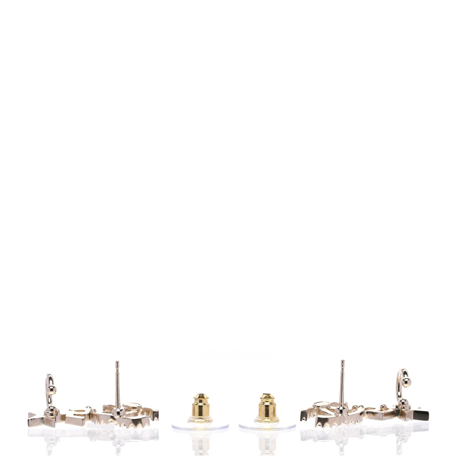 Chanel Crystal Star 5 CC Earrings Gold 3 of 5