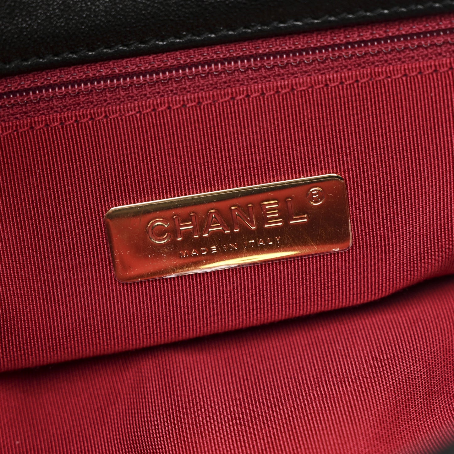 Lambskin Quilted Large Chanel 19 Flap Black