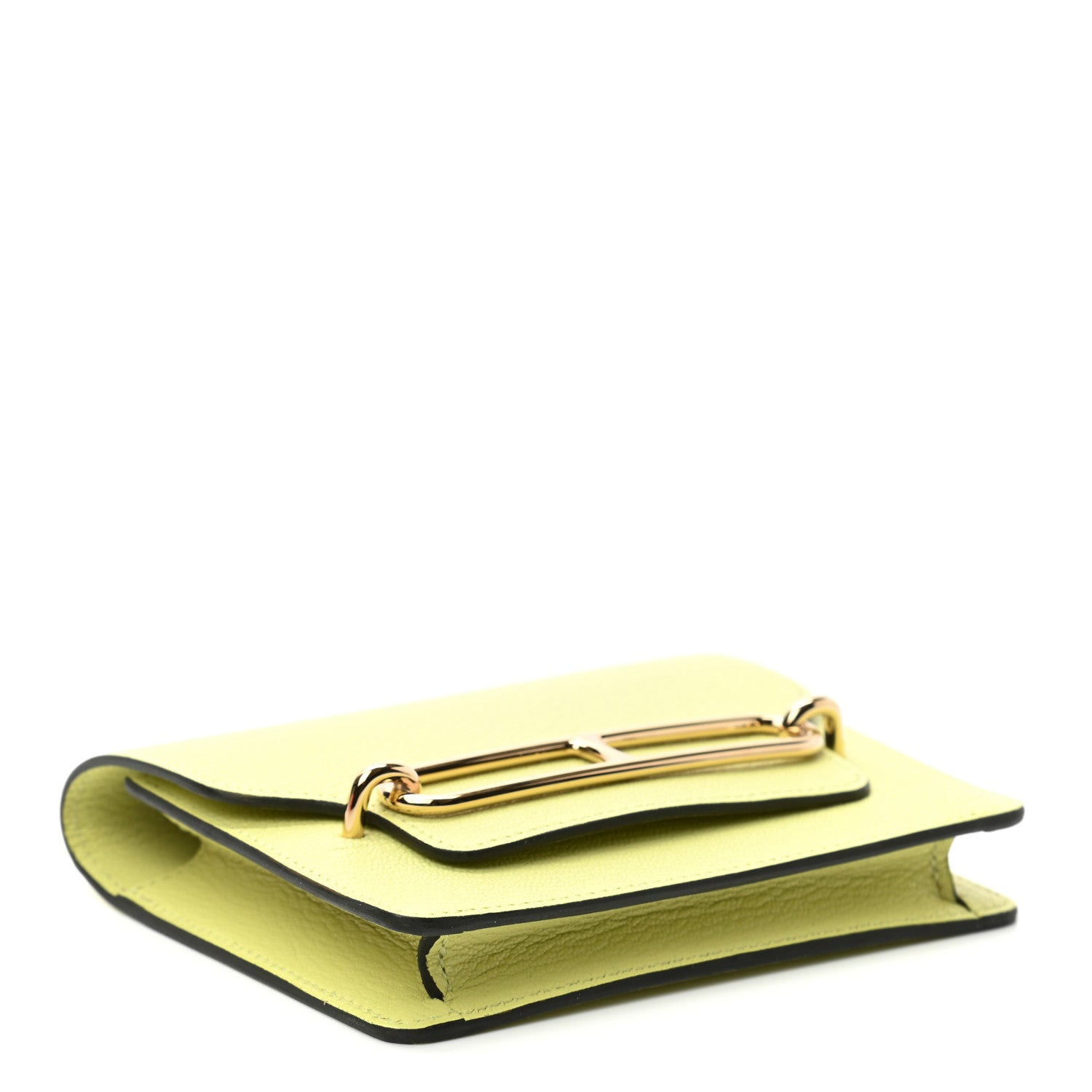 Hermes Chevre Mysore Roulis Slim Wallet Jaune Poussin 5 of 8